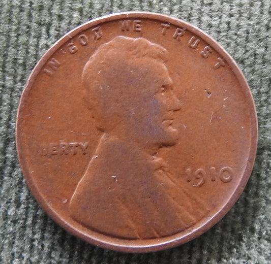 USA American 1910 1 Cent Wheat Lincoln Coin
