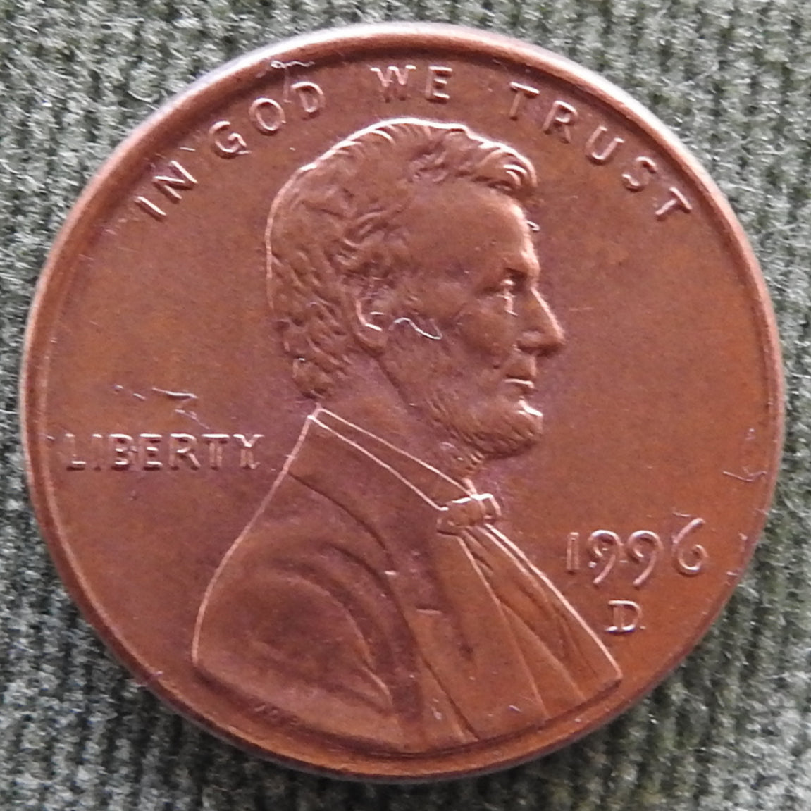 USA American 1996 D 1 Cent Lincoln Monument Coin - Circulated