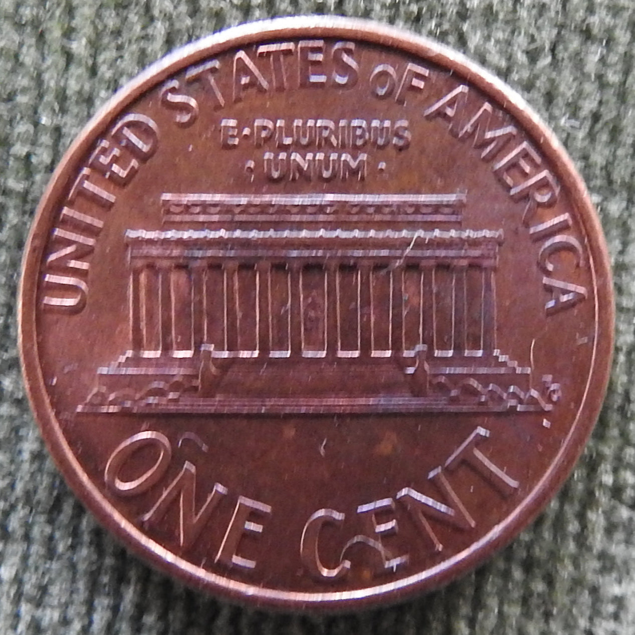 USA American 1997 D 1 Cent Lincoln Monument Coin