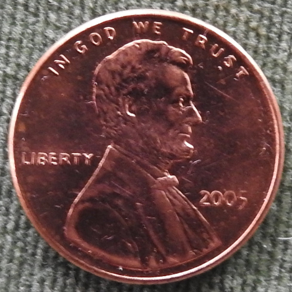 USA American 2005 1 Cent Lincoln Coin