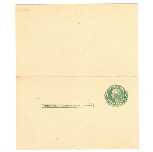 USA America 1941 1c Green Line George Washington Letter - Postcard - Unused