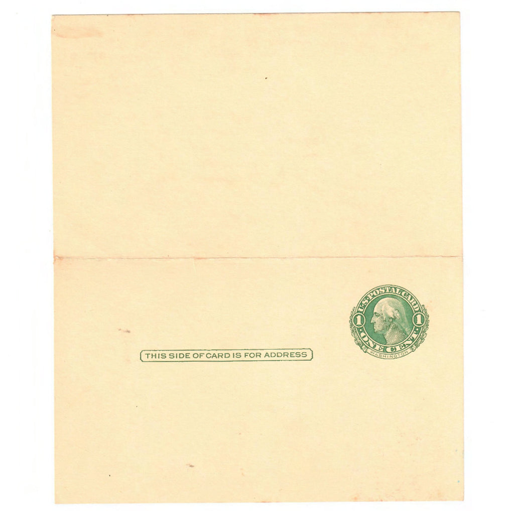 USA America 1941 1c Green Line George Washington Letter - Postcard - Unused