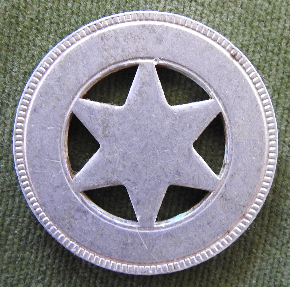 USA America 1905 Lewis & Clark Fair Aluminum Punch Star Token - By A. E. Sheppard