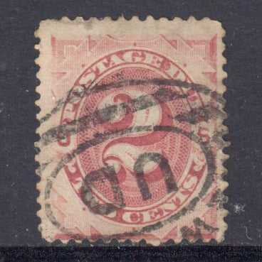 United States 1879 2c Brown Postage-Due Numeral Stamp Perfin:12