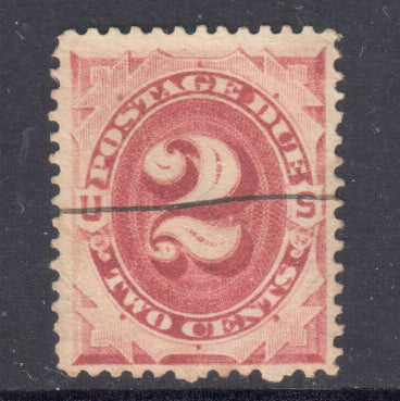 United States 1879 2c Deep Brown Postage-Due Numeral Stamp Perfin:12