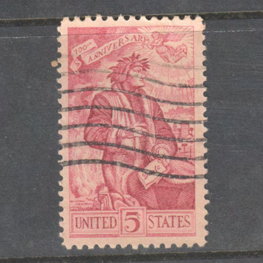 USA America 1965 5c Dante Alighieri Stamp - Cancelled