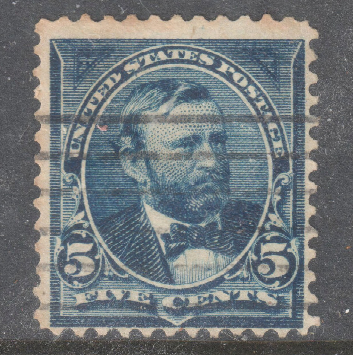 USA America 1898 5c Blue Ulysses S Grant Postage Stamp Perfin:12