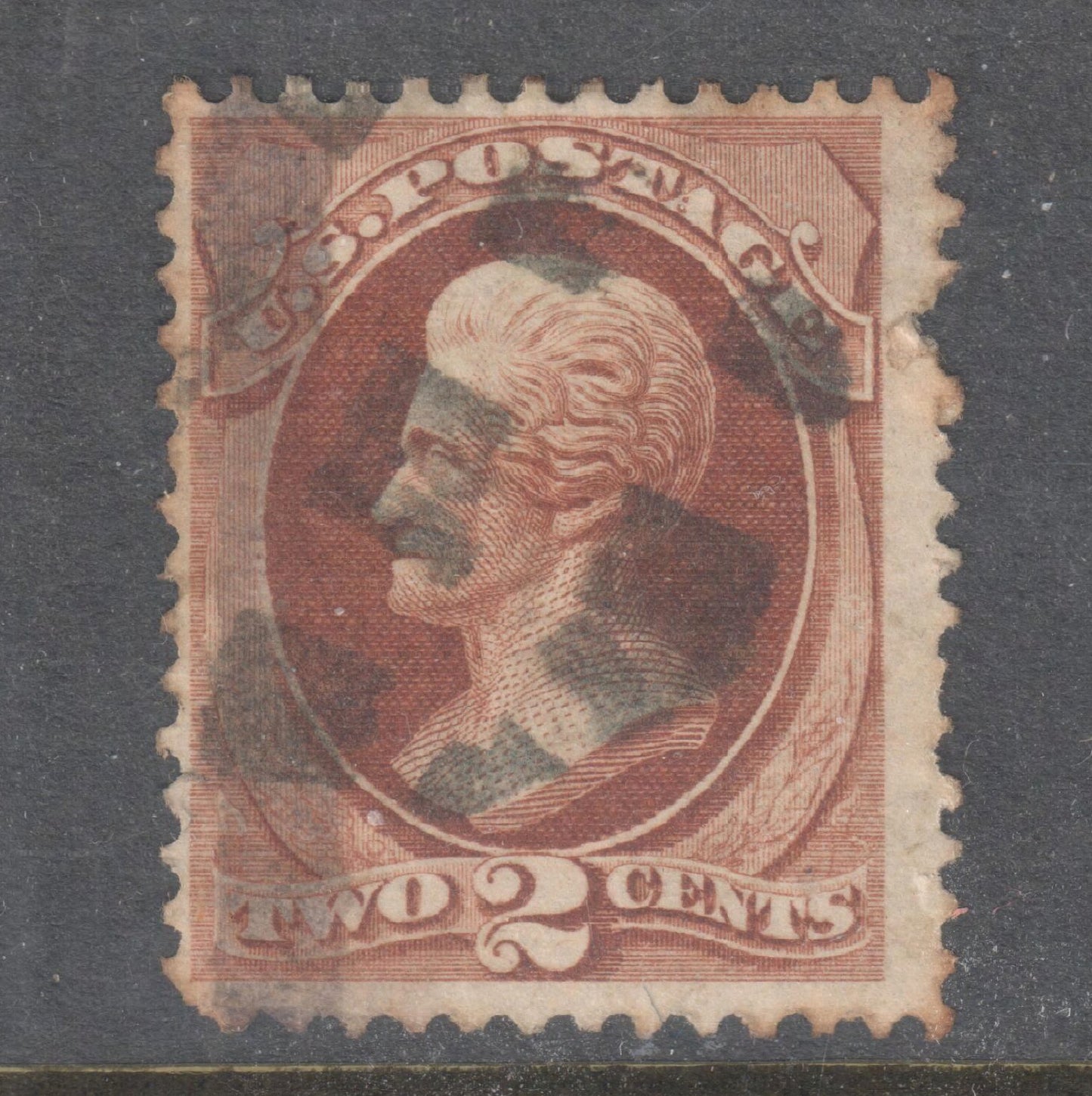 USA America 1870 2c Brownish Andrew Jackson Stamp - Cancelled