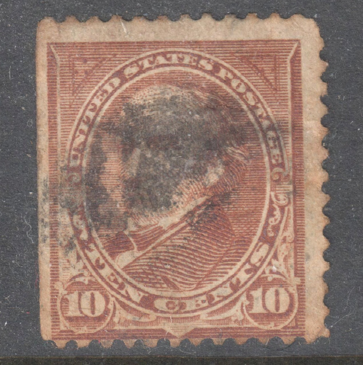 USA America 1898 10c Brown Daniel Webster Stamp - Cancelled