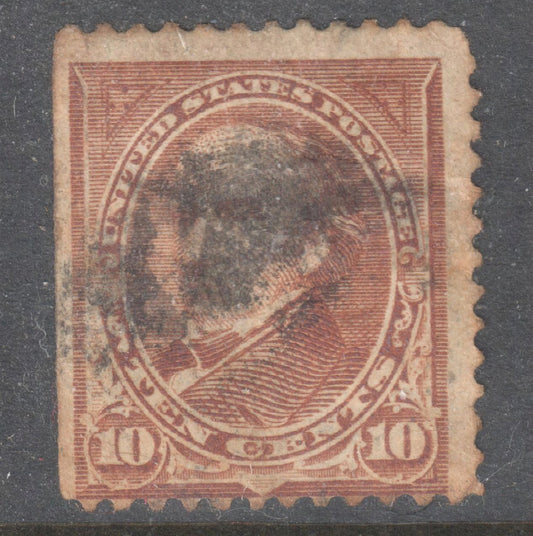 USA America 1898 10c Brown Daniel Webster Stamp - Cancelled