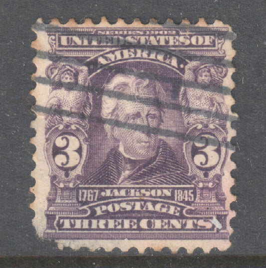 USA America 1902 -03 3c Violet Andrew Jackson Stamp - Cancelled