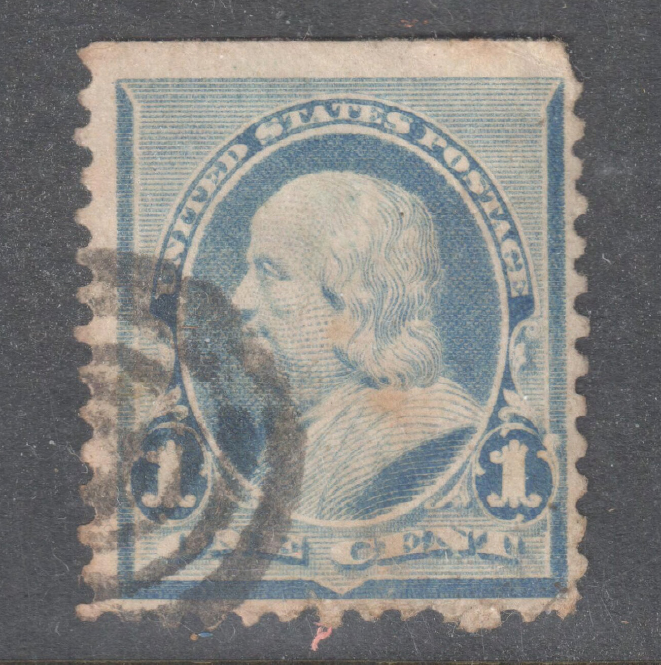 USA America 1894 1c Ultramarine Benjamin Franklin Stamp - Cancelled