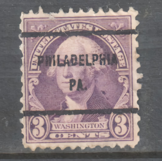USA America 1932 3c Washington Stamp Overprinted Philadelphia PA - Cancelled