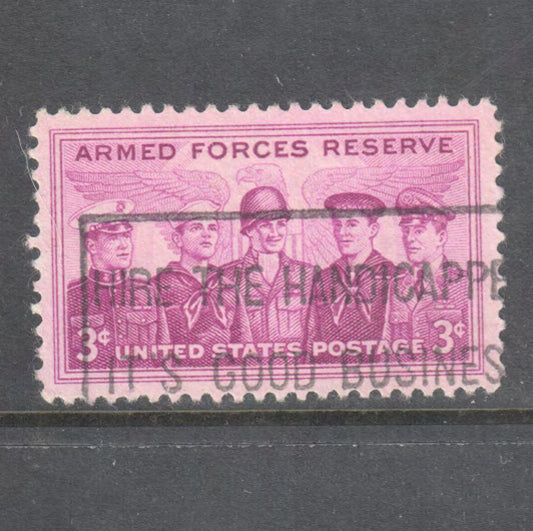 USA America 1955 3c Purple Armed Forces Reserve Stamp - Cancelled