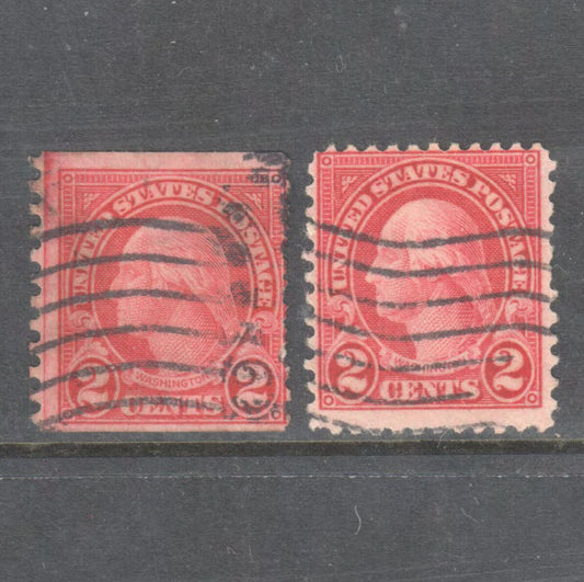 USA America 1923 2c Carmine George Washington 1732-1799 Stamps - Cancelled