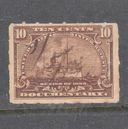 USA America 1898 10c Brown Internal Revenue Documentary Stamp - Cancelled