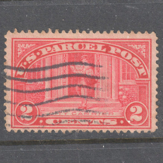 USA America 1913 2c Carmine Red Parcel Post Stamp - Perfin:12