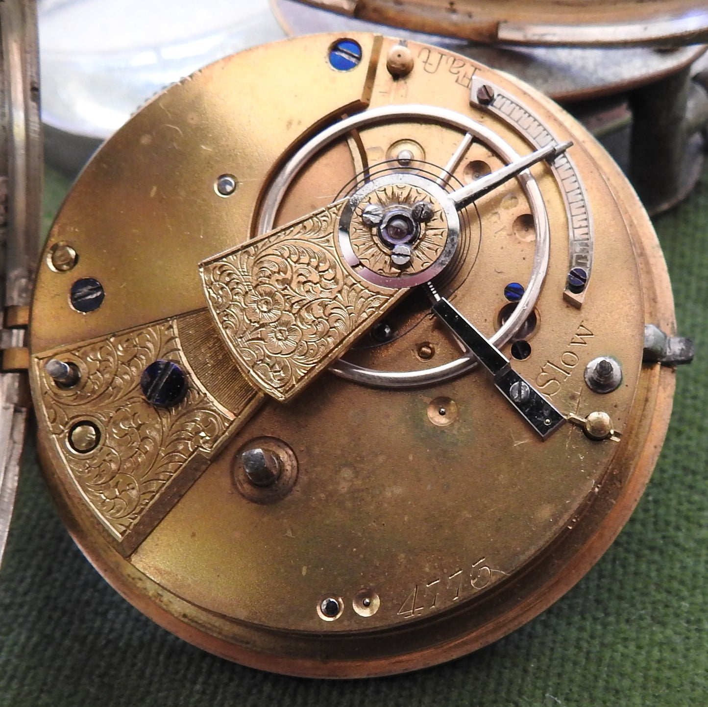 Unmarked 925 Open Face Key Wind & Set Silver Pocket Watch c1915