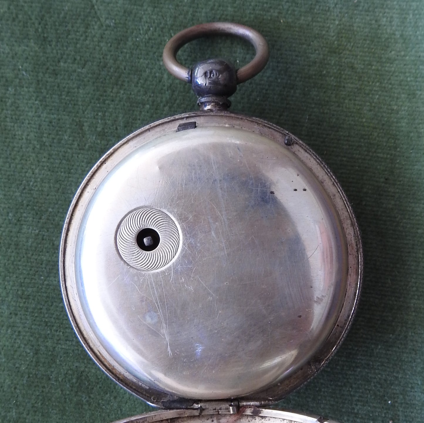 Unmarked 925 Open Face Key Wind & Set Silver Pocket Watch c1915