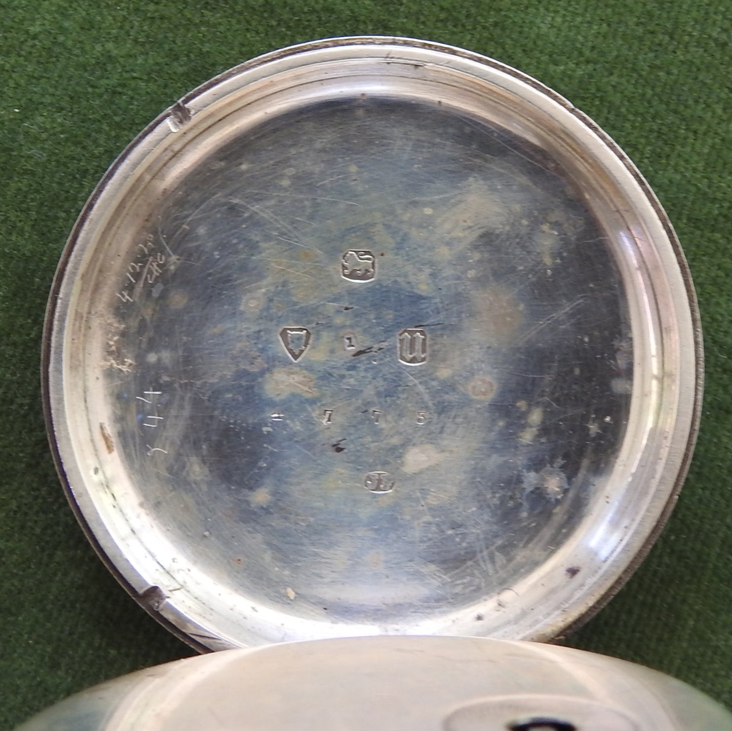 Unmarked 925 Open Face Key Wind & Set Silver Pocket Watch c1915