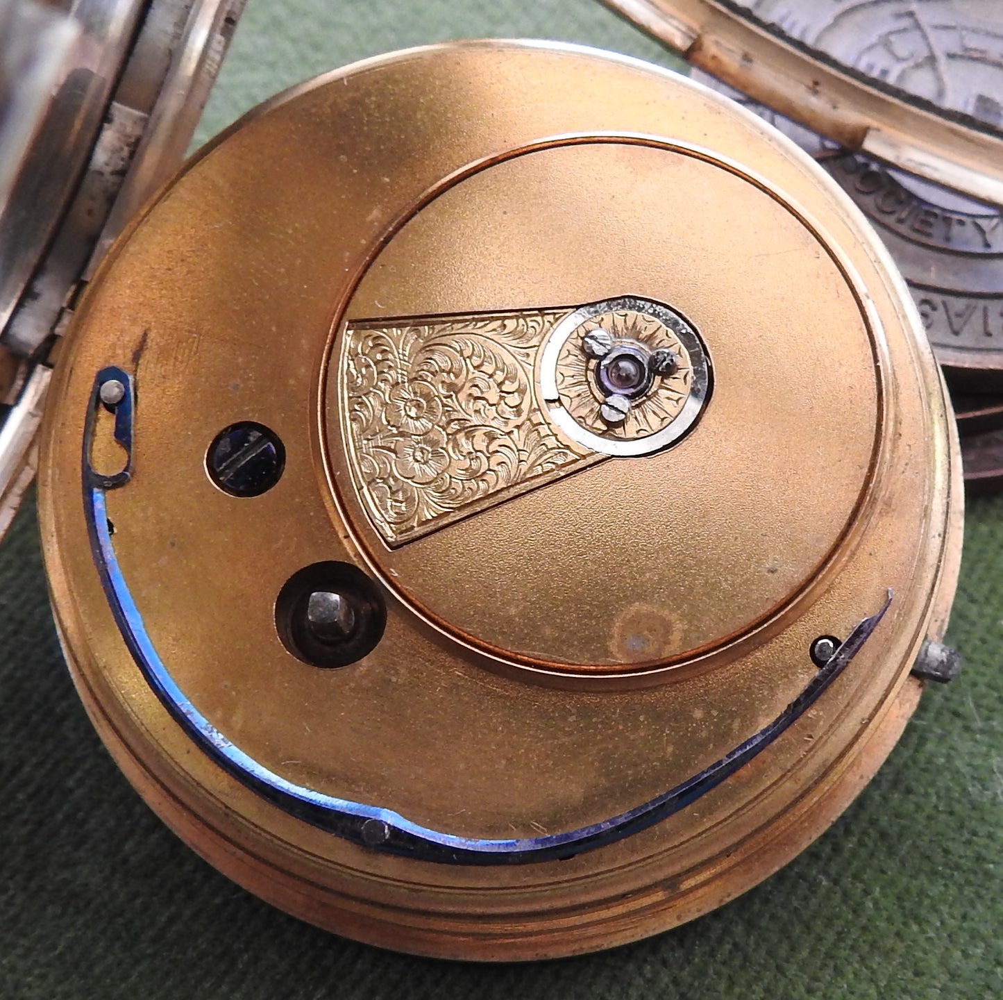 Unmarked 925 Open Face Key Wind & Set Silver Pocket Watch c1915