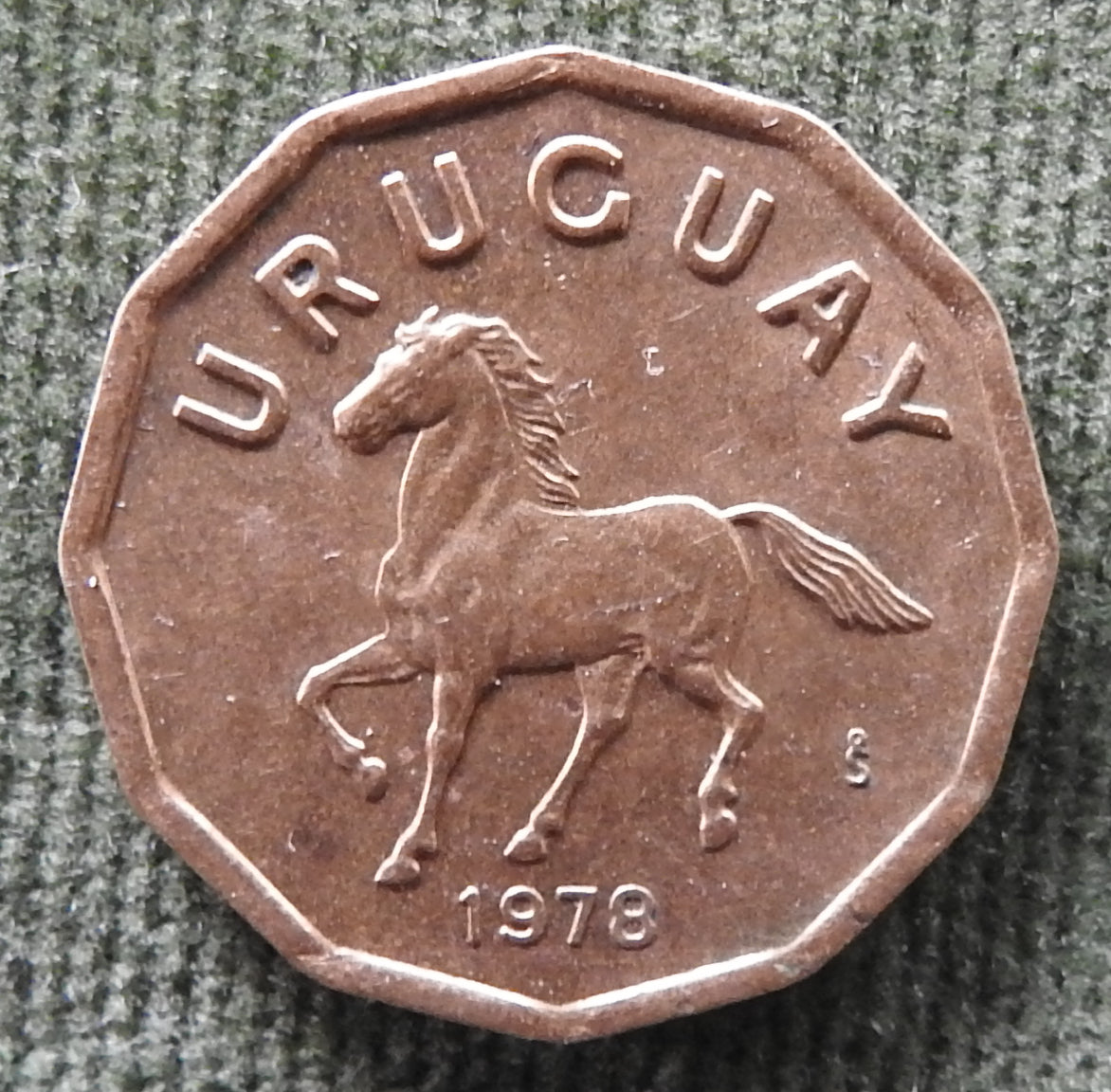 Uruguay 1978 10 Centesimos Horse Coin