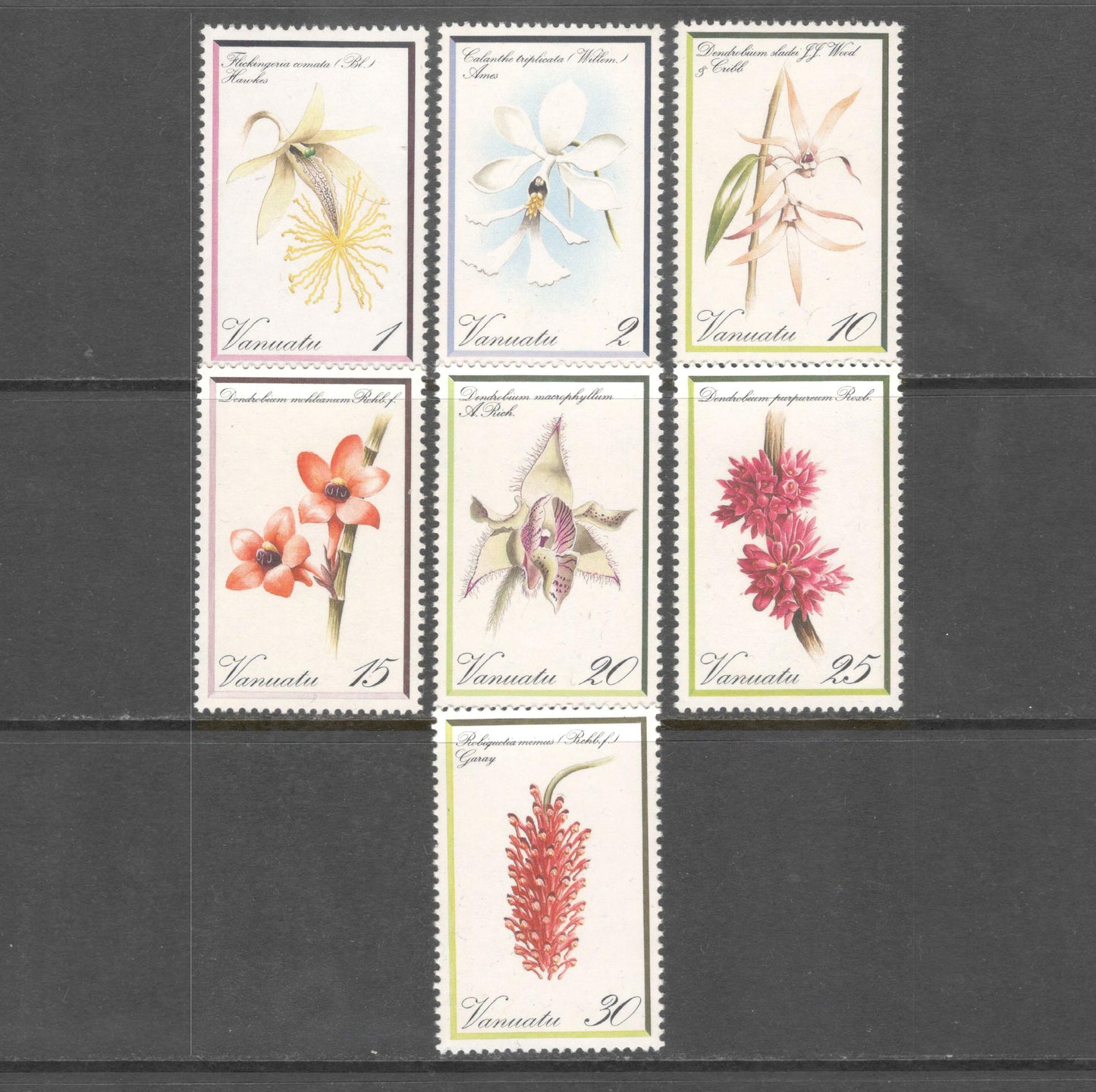 Vanuatu 1982 Orchids Partial Stamp Set