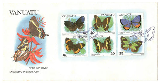 Vanuatu 1983 Butterflies First Day Cover FDC