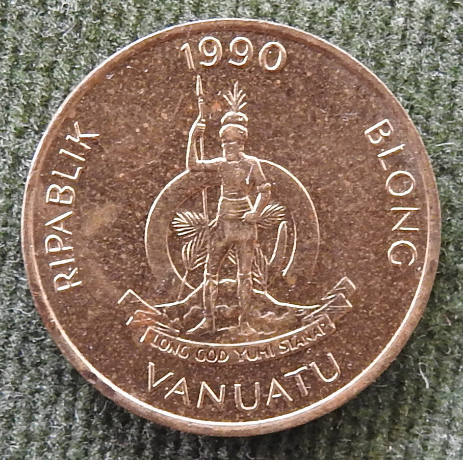 Vanuatu 1990 1 Vatu Triton Shell Coin