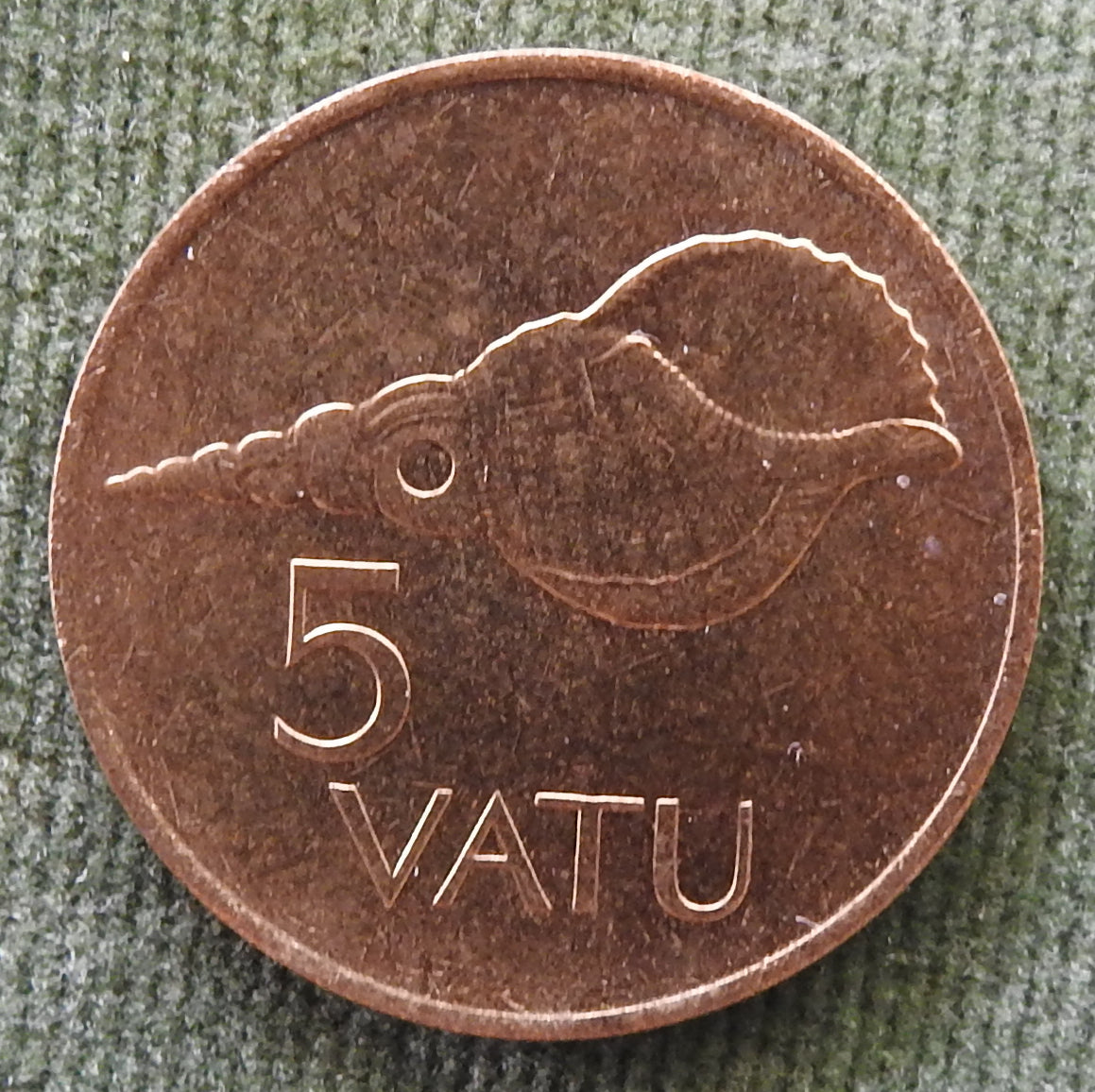 Vanuatu 1999 5 Vatu Triton Shell Coin