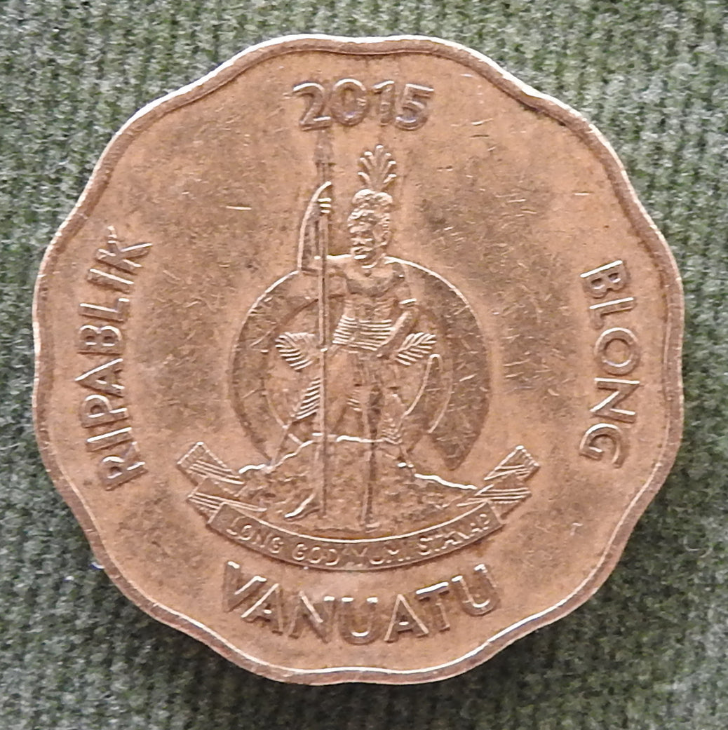 Vanuatu 2015 100 Vatu Melanesian Warrior Coin