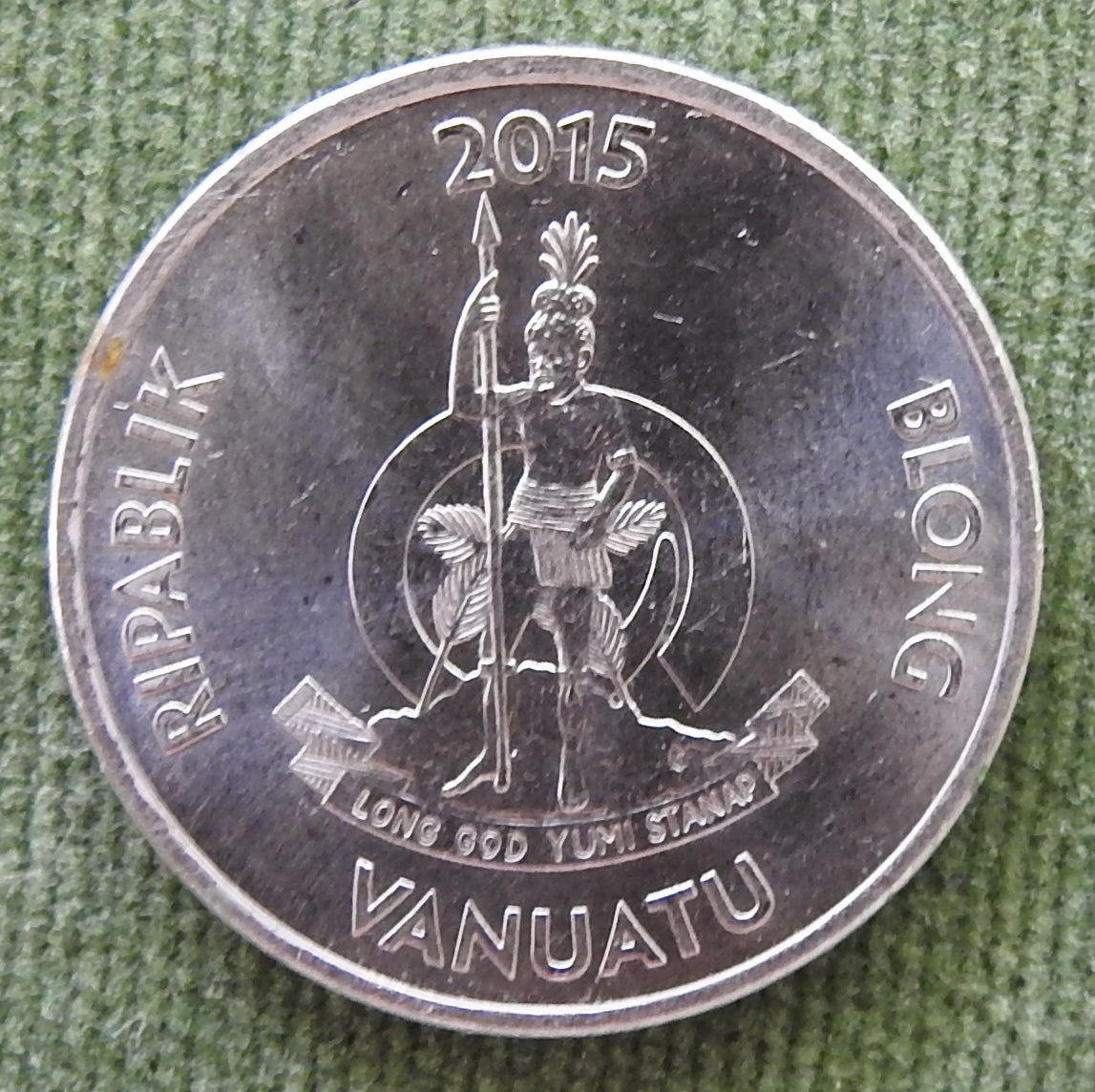 Vanuatu 2015 20 Vatu Melanesian Warrior Coin