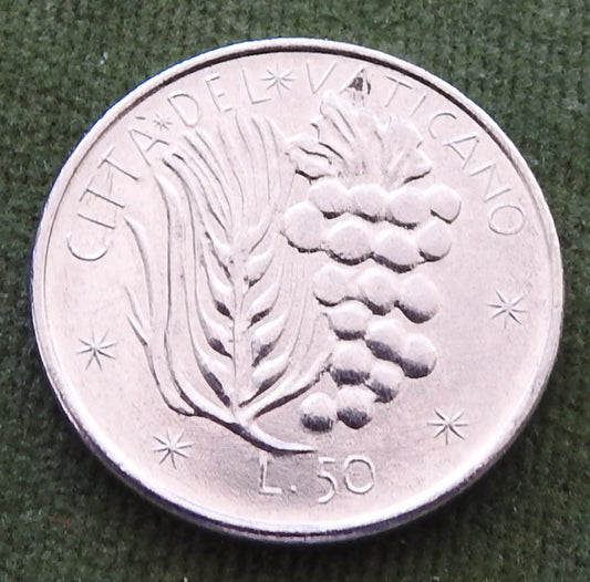 Vatican 1977 AI 50 Lira Paul VI Vatican Coin