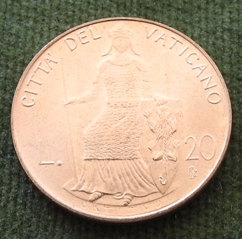 Vatican 1980 20 Lira John Paul II Vatican Coin