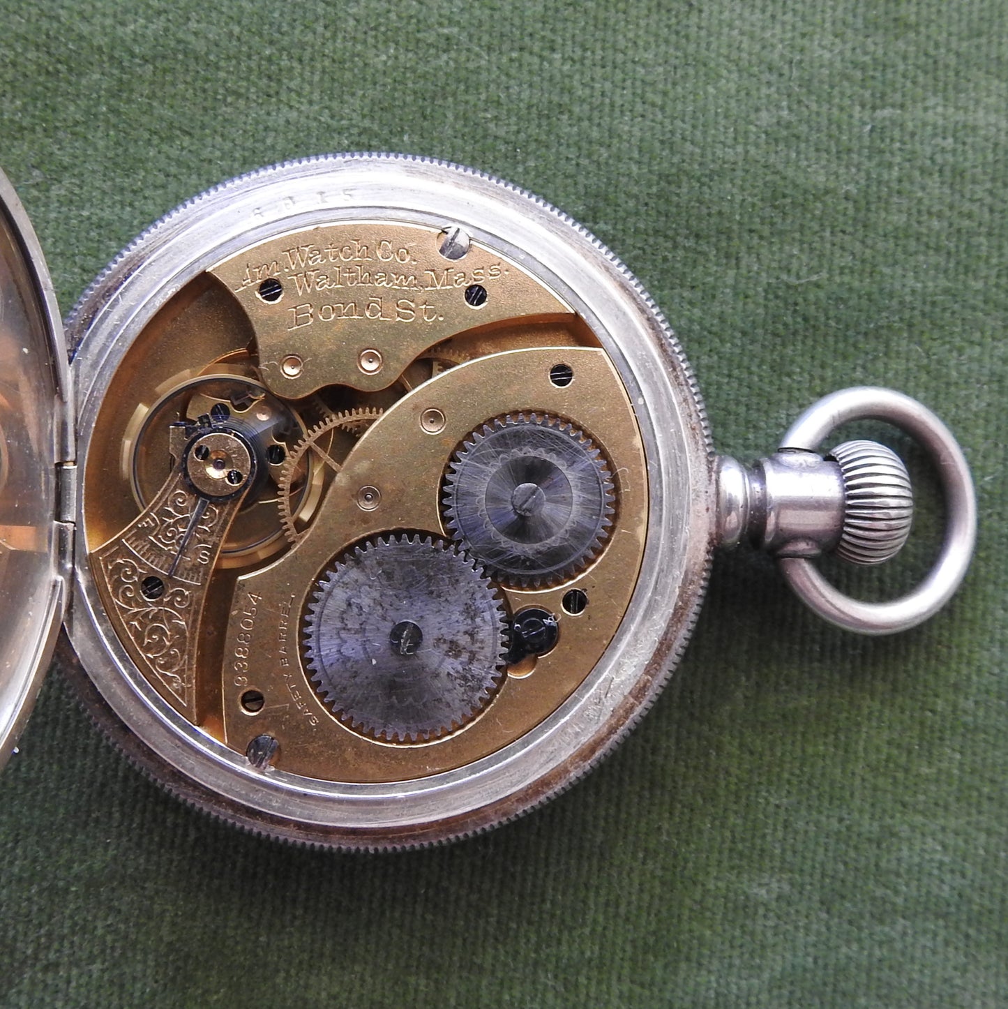 Waltham 925 Full Hunter Sterling Silver Pocket Watch 1906