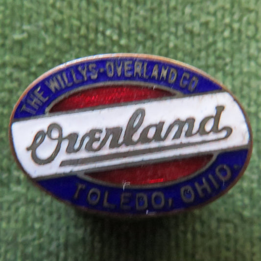 The Willys Overland Co Lapel Badge Toledo Ohio