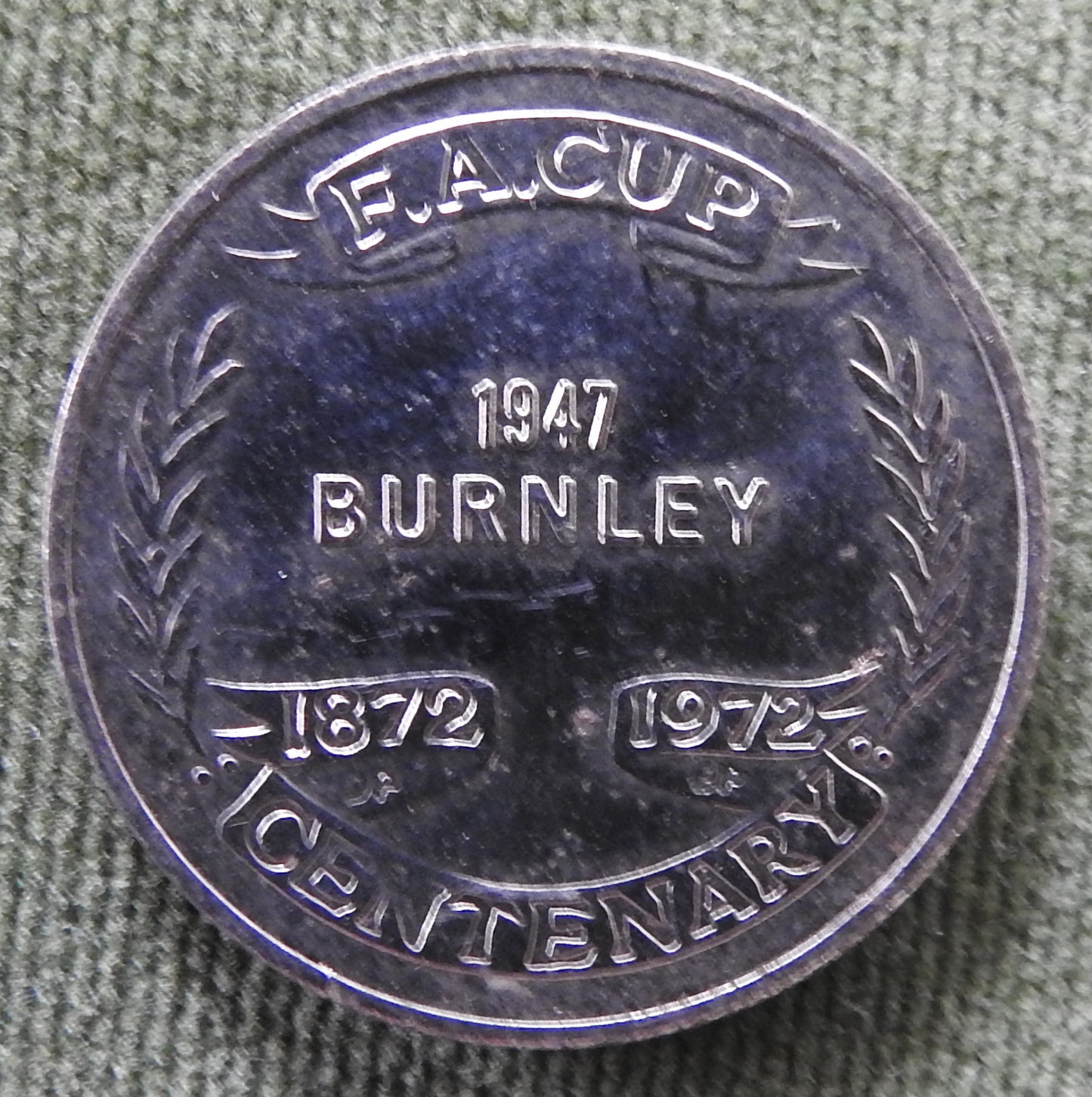 F. A. Cup Centenary Burnley Token