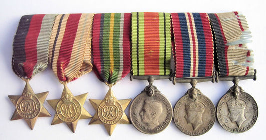Australian WWII group of 6 miniature medals