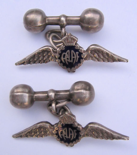Australian RAAF silver cufflinks