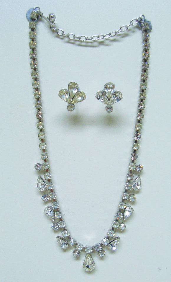 Diamante Necklace & earrings