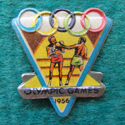 Australian Melbourne 1956 Olympic Games Boxing Tin Badge