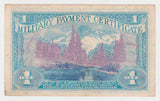 USA American 1 Dollar MPC Military Payment Certificate Series 661 Issue 61 s/n B20086264B