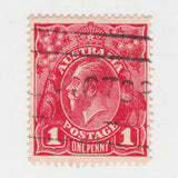 Australian 1919 1 Penny Red KGV King George V Stamp - Type 2 Second Watermark