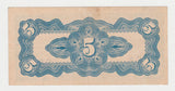 Japanese 1942 5 Cent Banknote De Japansche Regeering SA