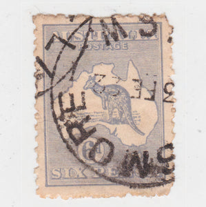 Australian 1913 6d 6 Penny Ultramarine Kangaroo Stamp - Perf:11.5-12