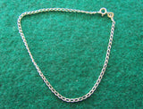 Silver 925 Flat Curb Link Bracelet Anklet With Jump Ring Clasp 2.02gms