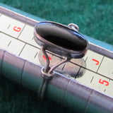Silver Tourmaline Oval Bezel Set Dress Ring