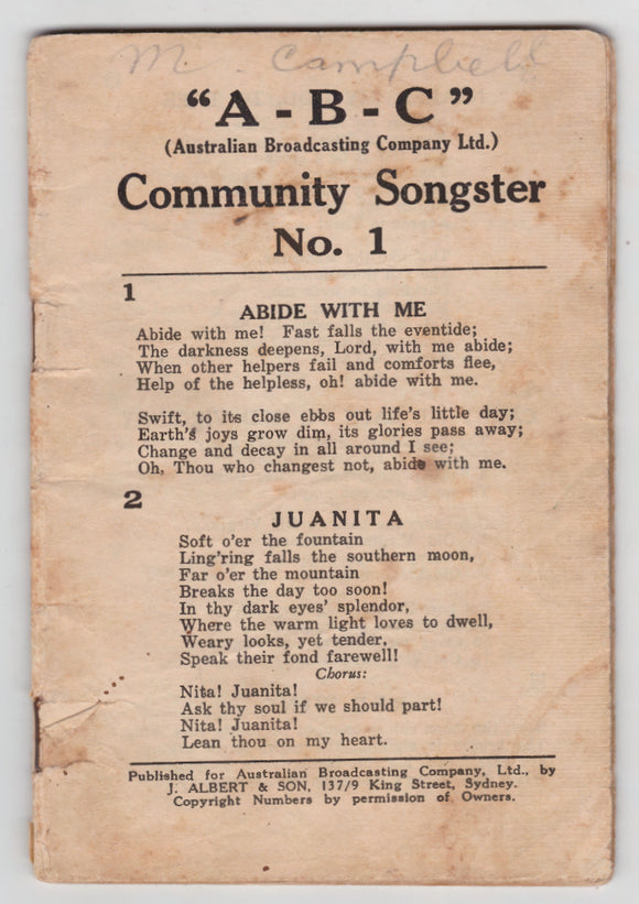 ABC Community Songster No. 1