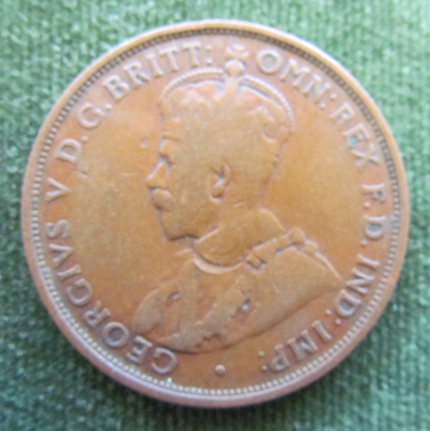 Australian 1911 1d 1 Penny King George V Coin