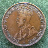 Australian 1916 1d 1 Penny King George V Coin